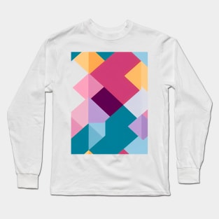 Abstract Geometric Pattern, pastel color scheme Long Sleeve T-Shirt